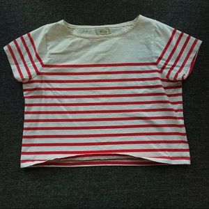 ⚡️⚡️PRICE DROP⚡️⚡️ Madewell stripe cropped tee
